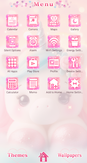 Adorable Unicorn Theme +HOME Screenshot 1