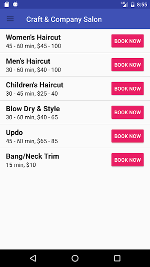 Craft & Company Salon Screenshot 1