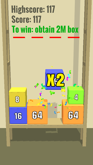 Chain 2048 Falling Boxes Screenshot 1