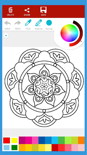 Rangoli Mandala Coloring Book Screenshot 2