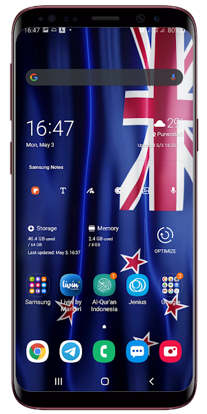 NewZealand Flag Live Wallpaper Screenshot 2