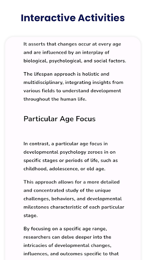 Developmental Psychology Screenshot 1