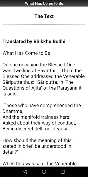 What Has Come to Be - Buddhism Screenshot 1