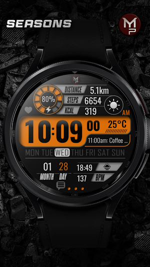 SEASONS - Digital Watch Face Screenshot 0