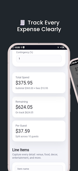 Party Budget Calculator Screenshot 2