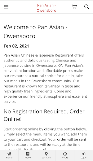 Pan Asian - Owensboro Online Ordering Screenshot 0