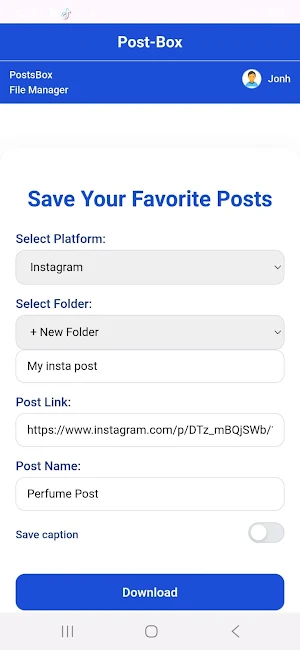 Posts Box Screenshot 0