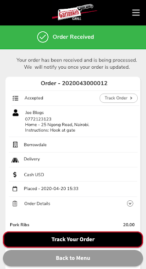 Garfunkels Take-Aways Screenshot 3