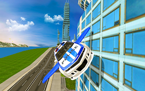 Drive Real Futuristic Police Flying Car 3D Screenshot 0