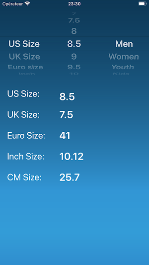 Shoe Size Converter Screenshot 3