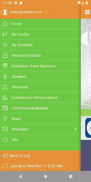 CALA Events Screenshot 1
