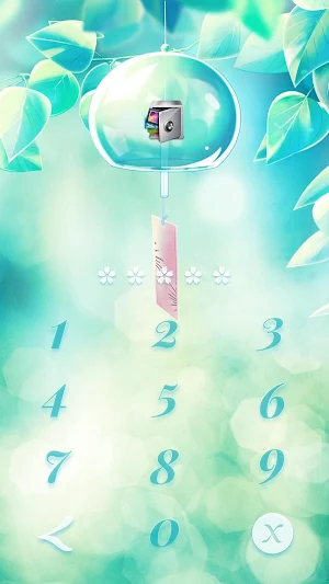 AppLock Live Theme Wind Chime – Paid Theme Screenshot 1