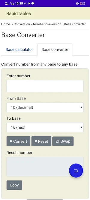 Number system converter Screenshot 3