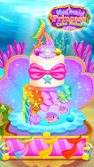 Mermaid Glitter 🌈 Cake Maker Chef Screenshot 2