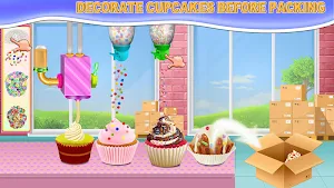Rainbow Cupcake Factory: Bakery Food Maker Shop Screenshot 0