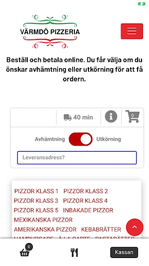 Värmdö Pizzeria Screenshot 0