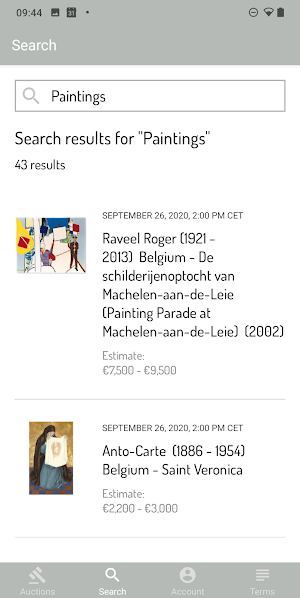 De Vuyst Live Bidding Screenshot 1