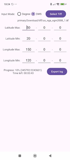 GeoTiff to ISG Converter Screenshot 2