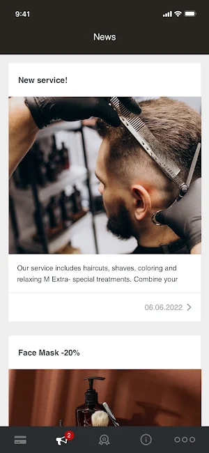 ClientCard Barber Screenshot 1