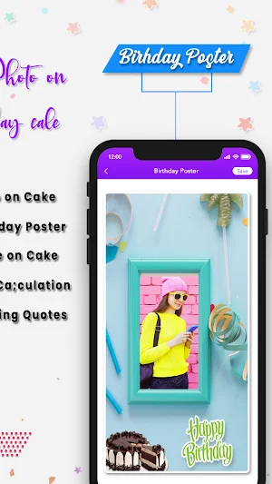 Name photo on birthday cake Screenshot 1