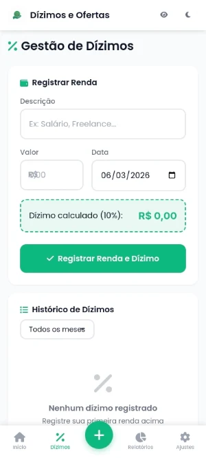 Dízimos e Ofertas Screenshot 1