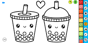 Cute Kawaii Coloring Glitter Screenshot 2