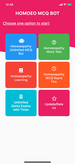 HOMOEO MCQ BOT Screenshot 0