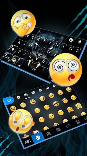 Scary Black Panther Keyboard Theme Screenshot 3