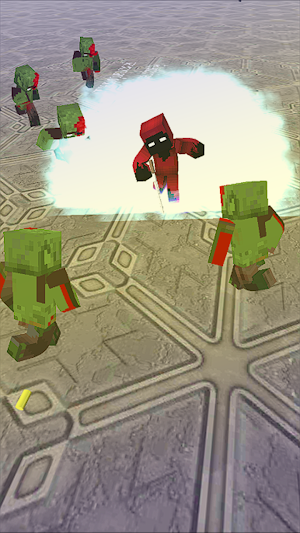 Herobrine vs Zombies 3D Screenshot 0