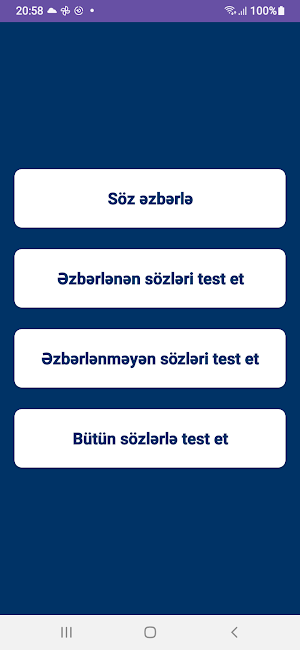 İngiliscə söz əzbərlə Screenshot 0