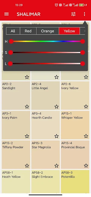 Shalimar Paint Colors Screenshot 2