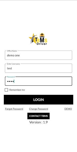 TBMS Driver dispatch software Screenshot 0