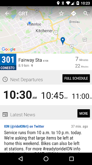 GRT ION Light Rail - MonTrans… Screenshot 1