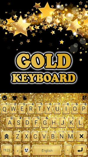 Gold Keyboard Theme Screenshot 0