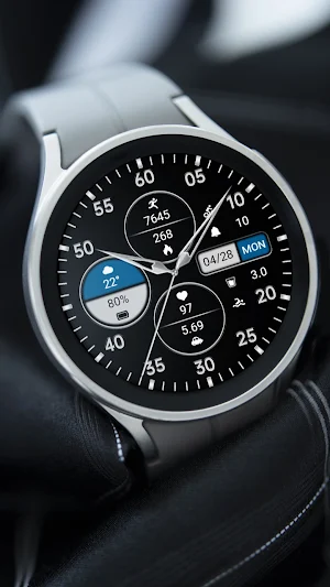 Business Grey Blue ZKin Watch Screenshot 1