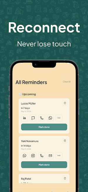 ReContact: Contact Reminder Screenshot 0
