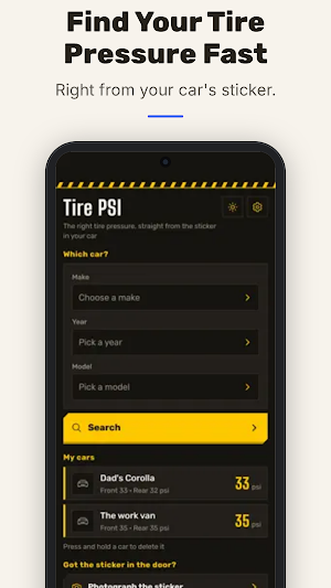 Tire PSI Screenshot 1