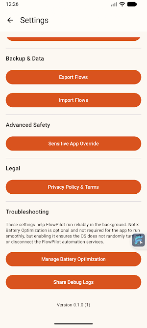 FlowPilot - Automation Screenshot 1
