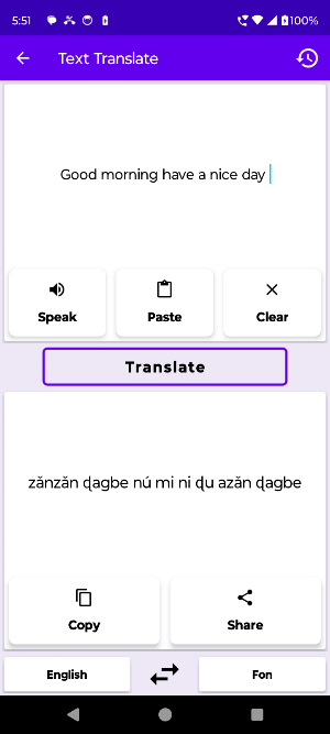 English To Fon Translator Screenshot 1