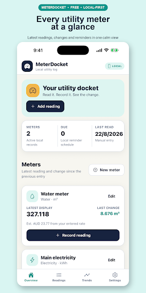 MeterDocket Meter Tracker Screenshot 0