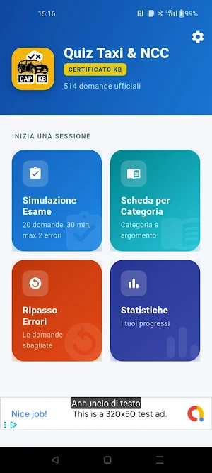 Quiz Patente KB - Taxi e NCC Screenshot 0