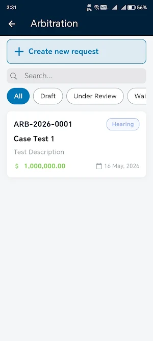Digital Arbitration Screenshot 2