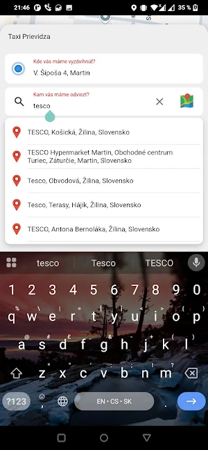 Taxi Prievidza Screenshot 2