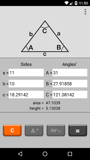 Triangle Calculator Pro Screenshot 0