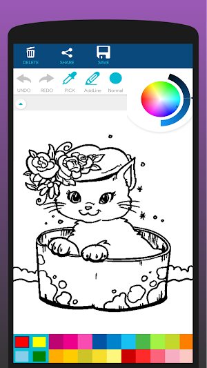 Kawaii Cat Coloring Book Screenshot 3