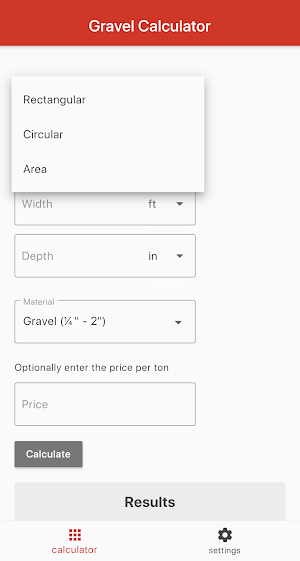 Gravel Calculator Screenshot 1