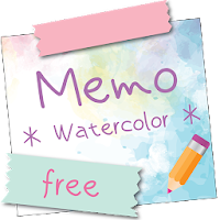 Sticky Memo Notepad *Watercolor* Free