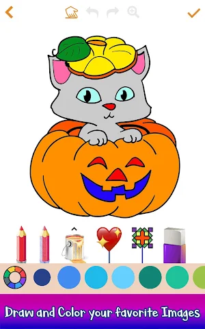 Learn to Draw Halloween: Drawing, Color Book Pages Screenshot 3