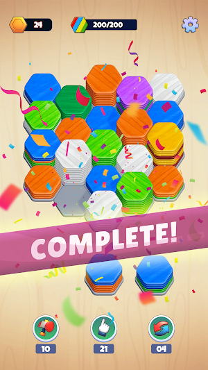 Wooden Hexa Sort Screenshot 3
