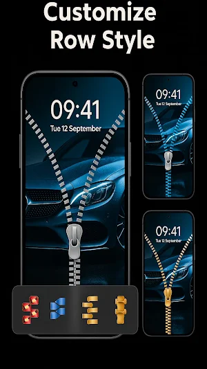 Zipper Lock Screen - ZipLock Screenshot 2